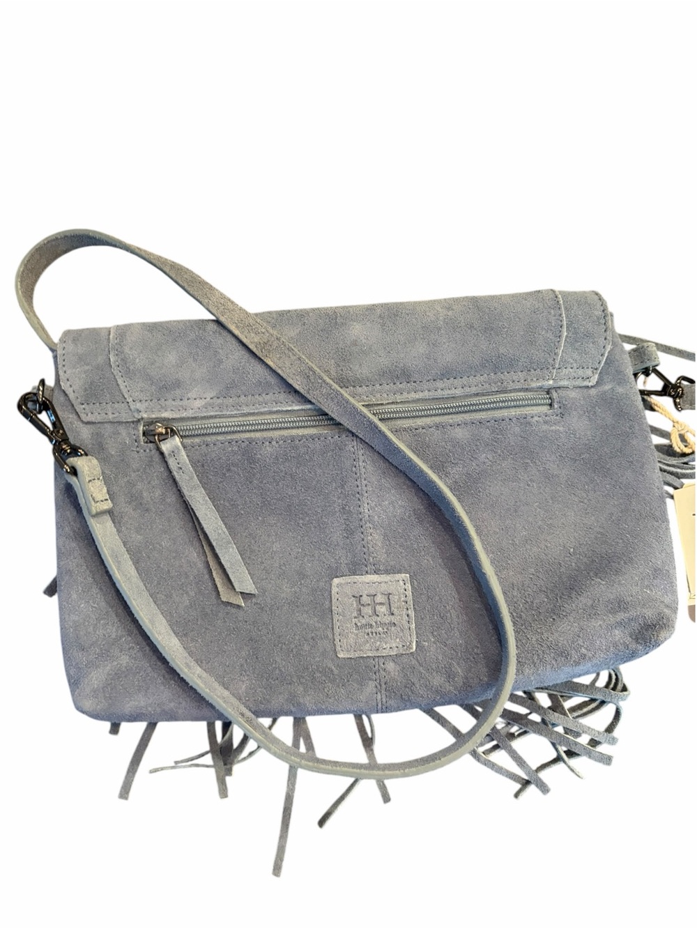 Haute Hippie Blue Suede Fringe Crossbody - Picture 6 of 16